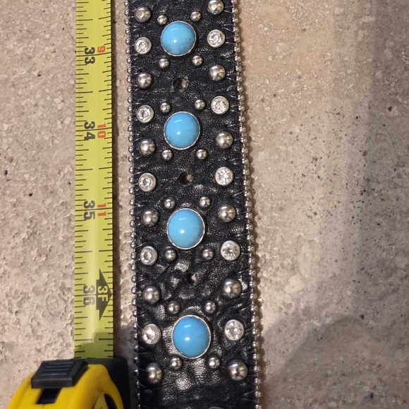 Womens Rhinestone Embellished Belt - Picture 11 of 12